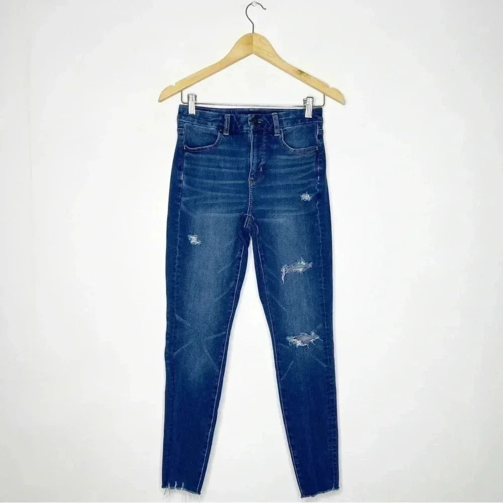 American Eagle Outfitters Blue Distressed Jeans